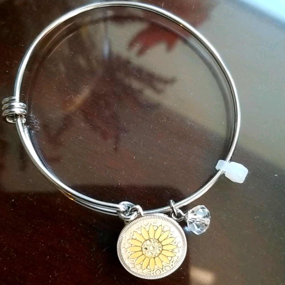 LA CN You're My Sunshine Charm Bangle Bracelet